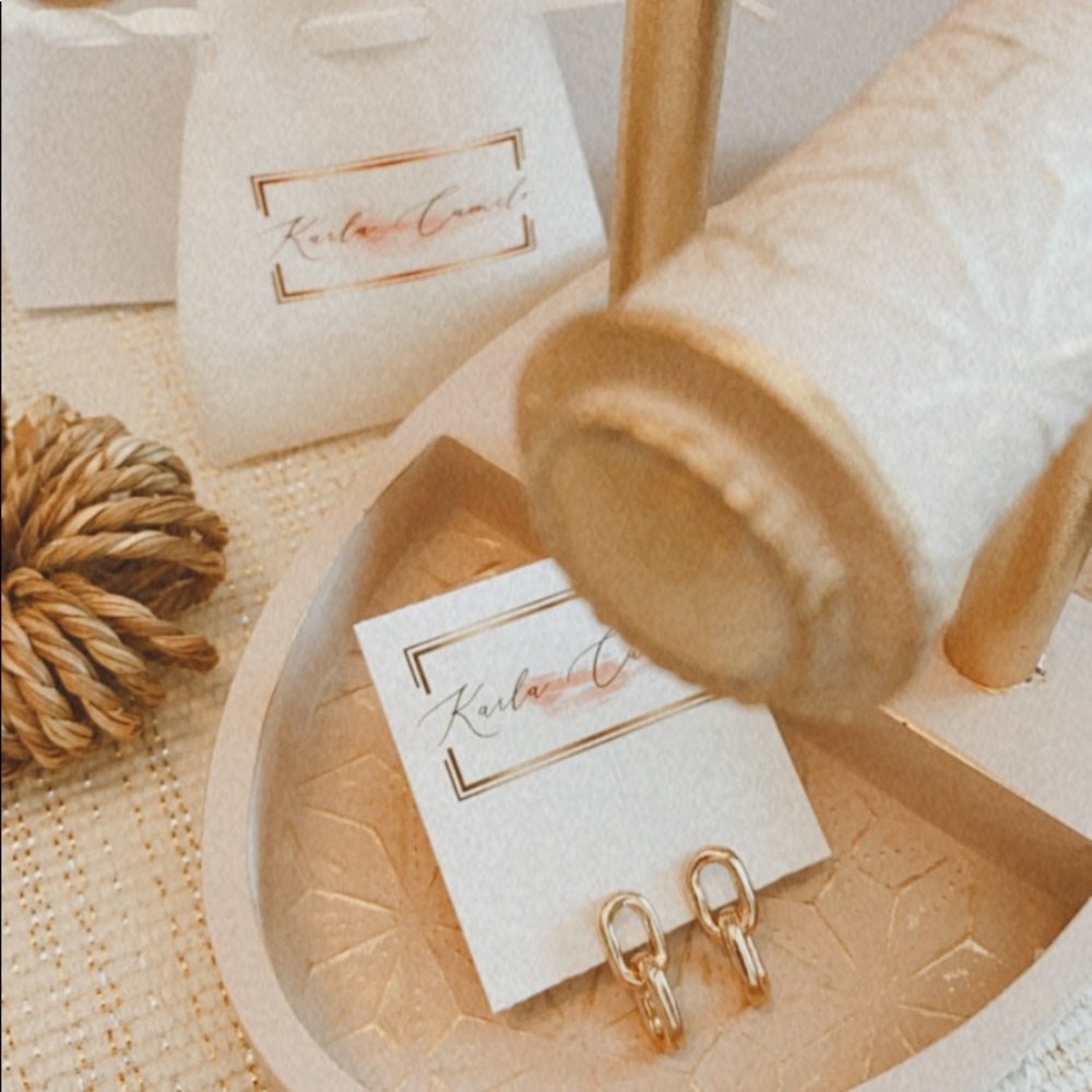 Gold tone earrings